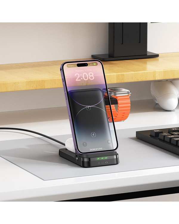 شارژر وایرلس مشکی بروفون BOROFONE مدل BQ33 - تصویر 3