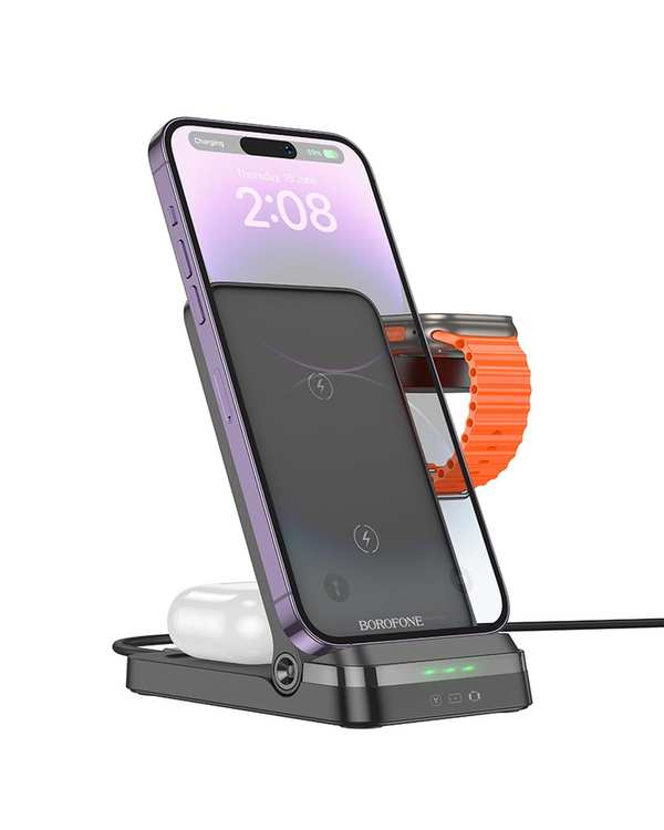 شارژر وایرلس مشکی بروفون BOROFONE مدل BQ33 - تصویر 8