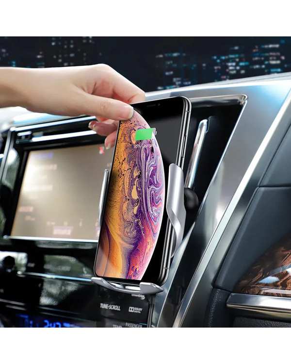 هولدر شارژر وایرلس نقره ای هوکو HOCO مدل S14 - تصویر 6