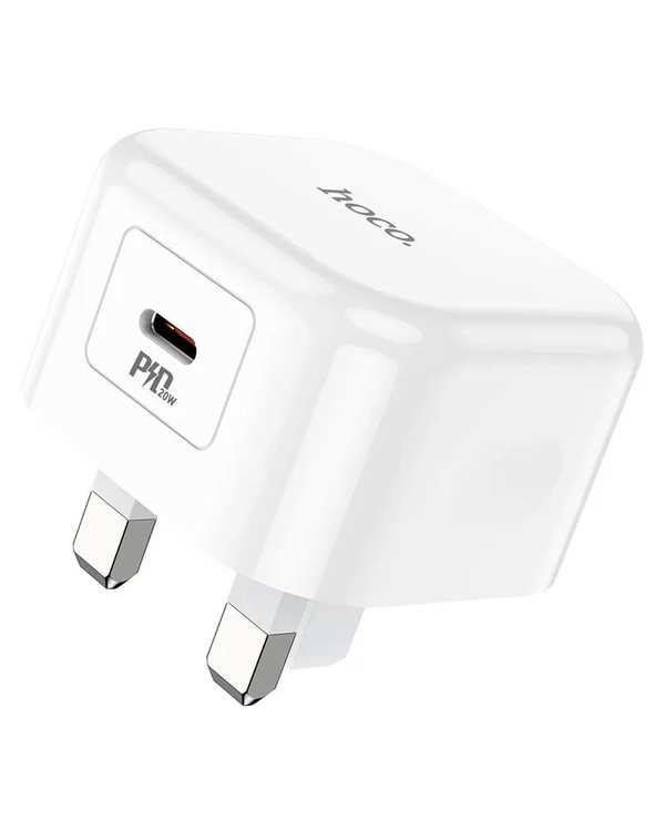 شارژر 20 وات سفید هوکو HOCO مدل C91B USB