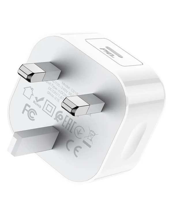 شارژر 20 وات سفید هوکو HOCO مدل C91B USB - تصویر 2