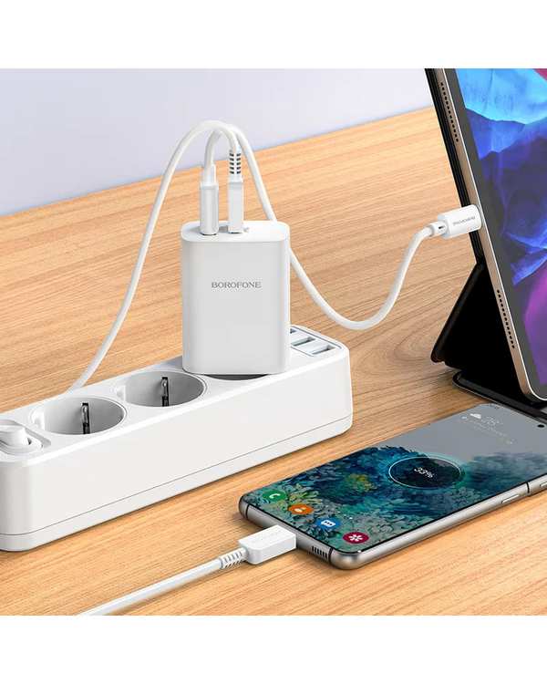شارژر 65 وات سفید بروفون BOROFONE مدل BN10 USB - تصویر 7