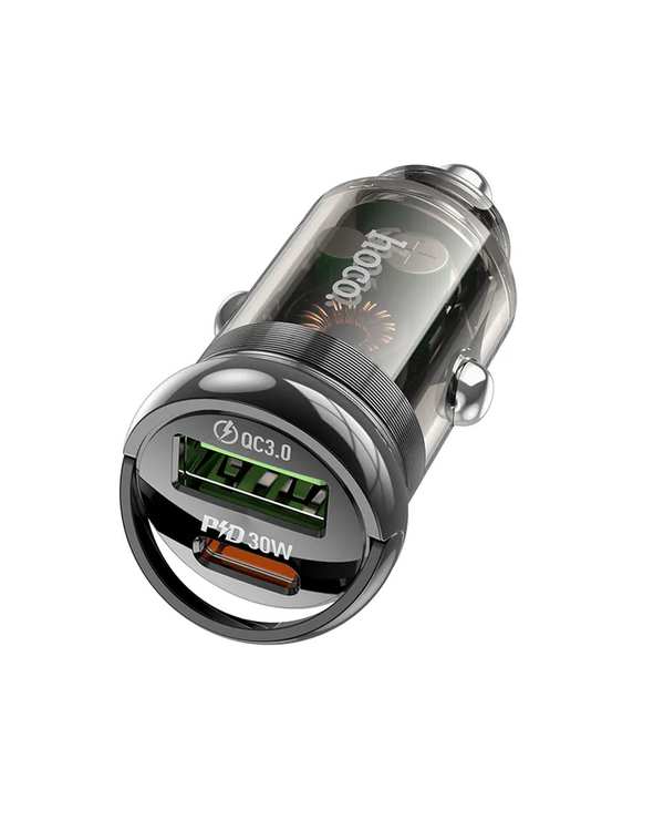 شارژر فندکی 30 وات مشکی هوکو HOCO مدل Z53A USB - تصویر 2