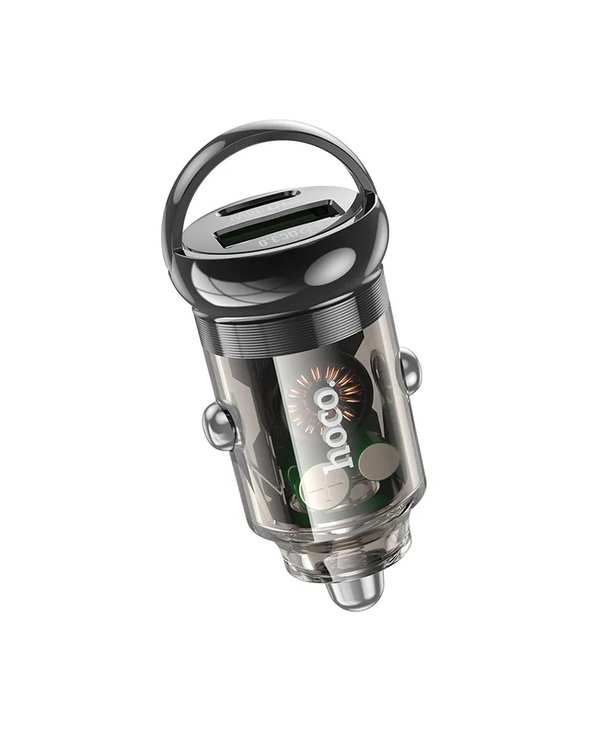 شارژر فندکی 30 وات مشکی هوکو HOCO مدل Z53A USB - تصویر 3