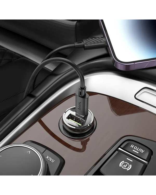 شارژر فندکی 30 وات مشکی هوکو HOCO مدل Z53A USB - تصویر 4