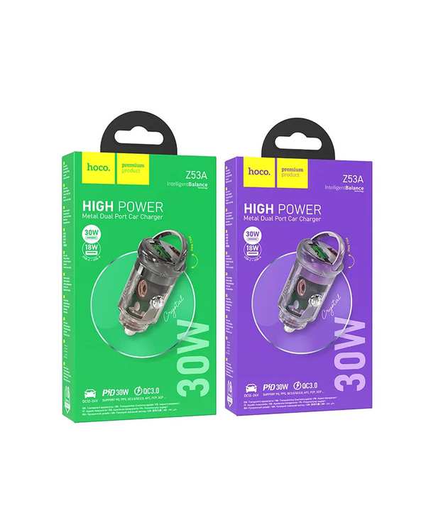 شارژر فندکی 30 وات مشکی هوکو HOCO مدل Z53A USB - تصویر 5