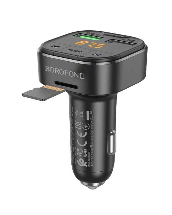 شارژر فندکی 18 وات مشکی بروفون BOROFONE مدل BC43 USB - تصویر 2