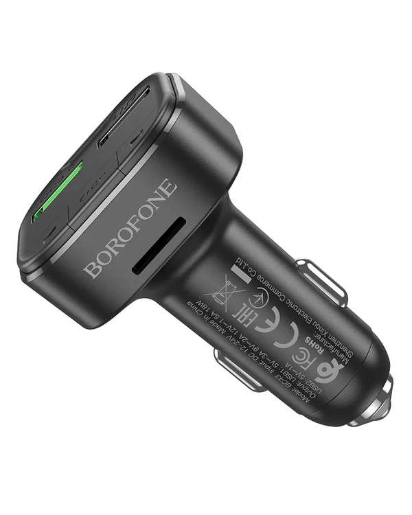 شارژر فندکی 18 وات مشکی بروفون BOROFONE مدل BC43 USB - تصویر 5