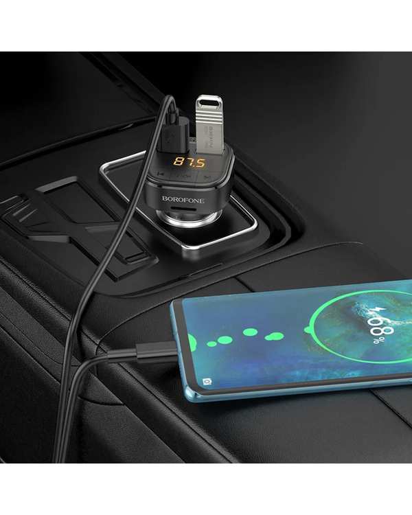 شارژر فندکی 18 وات مشکی بروفون BOROFONE مدل BC43 USB - تصویر 10