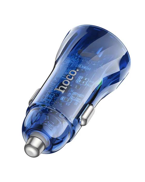 شارژر فندکی 30 وات آبی هوکو HOCO مدل Z47A USB - تصویر 2