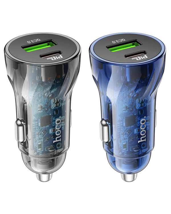 شارژر فندکی 30 وات آبی هوکو HOCO مدل Z47A USB - تصویر 4