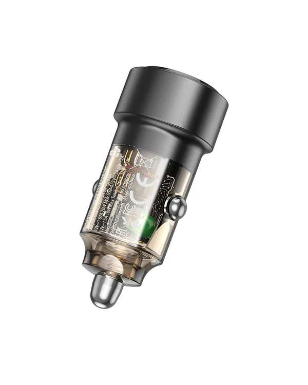 شارژر فندکی 38 وات مشکی بروفون BOROFONE مدل BZ20 USB - تصویر 2
