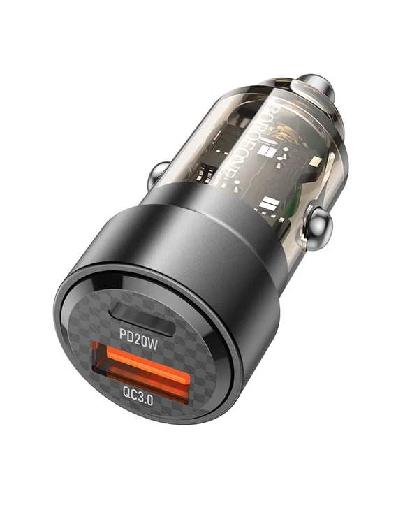 شارژر فندکی 38 وات مشکی بروفون BOROFONE مدل BZ20 USB - تصویر 3