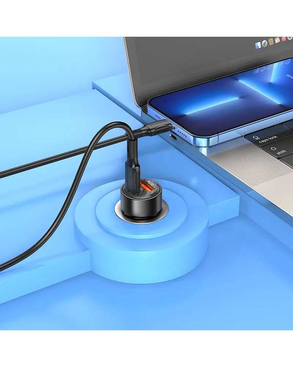 شارژر فندکی 38 وات مشکی بروفون BOROFONE مدل BZ20 USB - تصویر 4