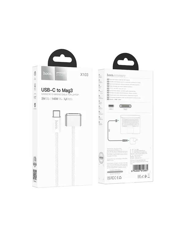 کابل Type-c به MAG سفید هوکو HOCO مدل X103 - تصویر 9