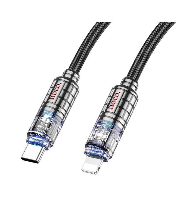 کابل شارژ 27 وات مشکی هوکو HOCO مدل U122 با سری تایپ سی تو لایتنینگ - تصویر 3
