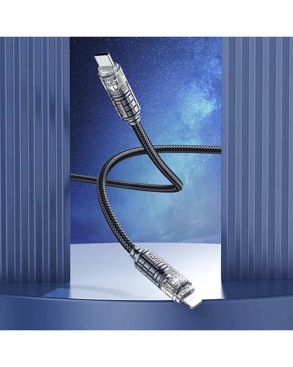 کابل شارژ 27 وات مشکی هوکو HOCO مدل U122 با سری تایپ سی تو لایتنینگ - تصویر 8