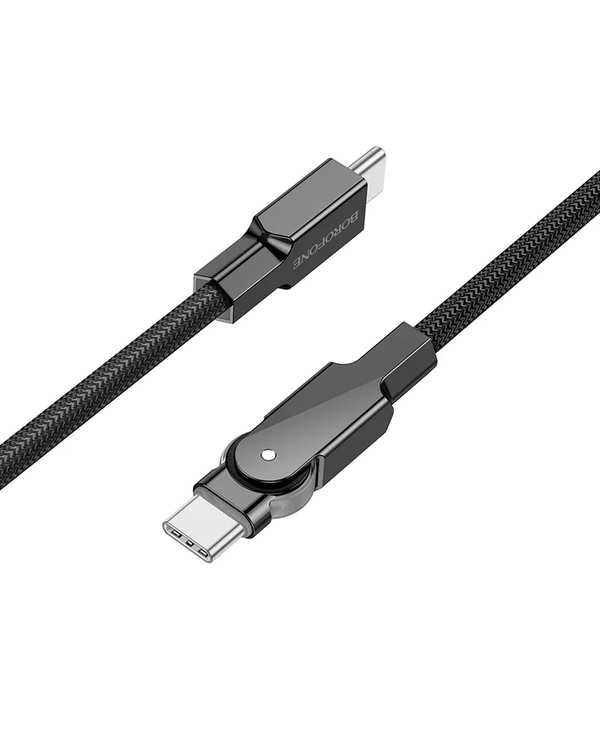 کابل شارژ 60 وات مشکی بروفون BOROFONE مدل BU41 با سری تایپ سی به تایپ سی - تصویر 5