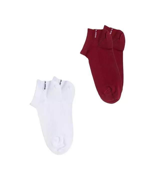 جوراب مردانه مچی سفید قرمز سوپردرای Superdry کد M29S51301X بسته دو عددی