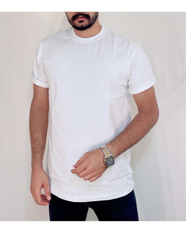 تی شرت مردانه بیسیک سفید دیورسو Diverso کد 4649 - تصویر 2