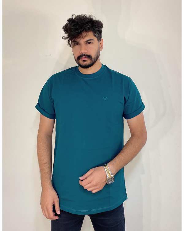 تی شرت مردانه بیسیک سبز کله غازی دیورسو Diverso کد 4650 - تصویر 4