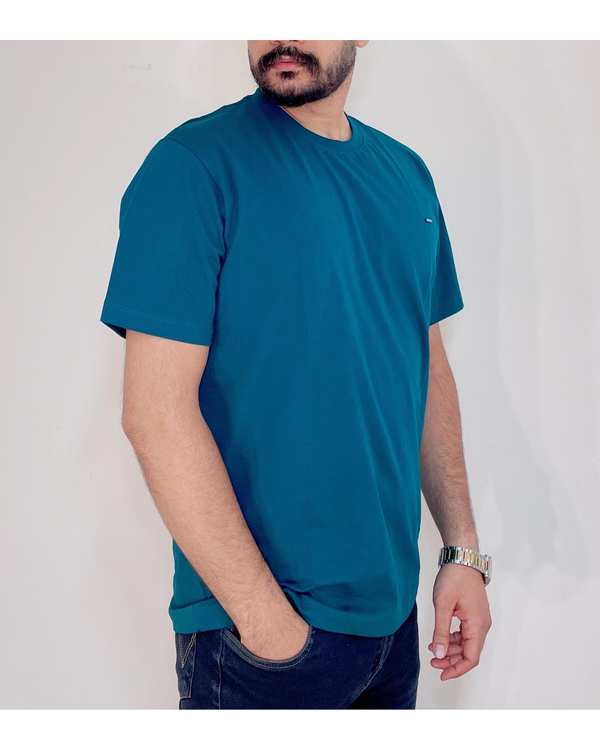 تی شرت مردانه بیسیک آبی کله غازی دیورسو Diverso کد 4654 - تصویر 2