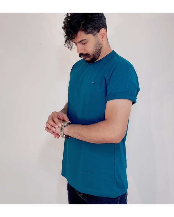 تی شرت مردانه بیسیک آبی کله غازی دیورسو Diverso کد 4654 - تصویر 5