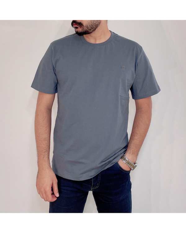 تی شرت مردانه بیسیک طوسی دیورسو Diverso کد 4655 - تصویر 5