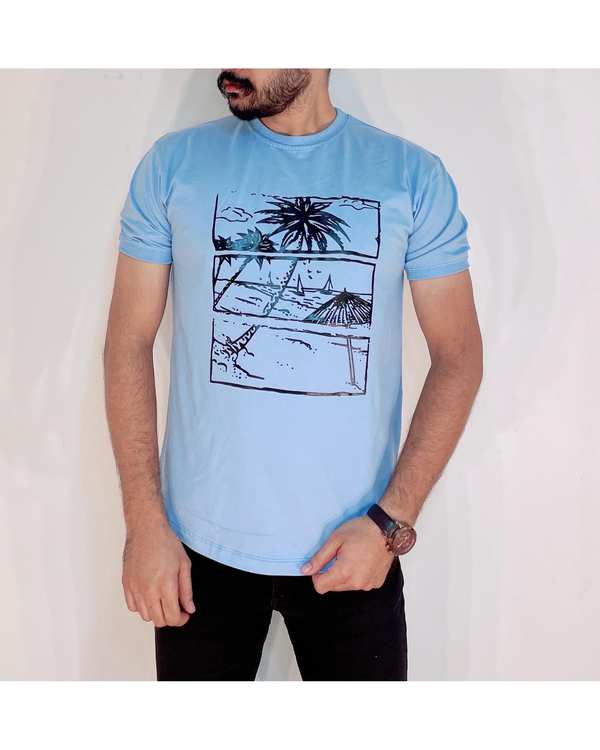 تی شرت مردانه آبی دیورسو Diverso کد 4672 - تصویر 3