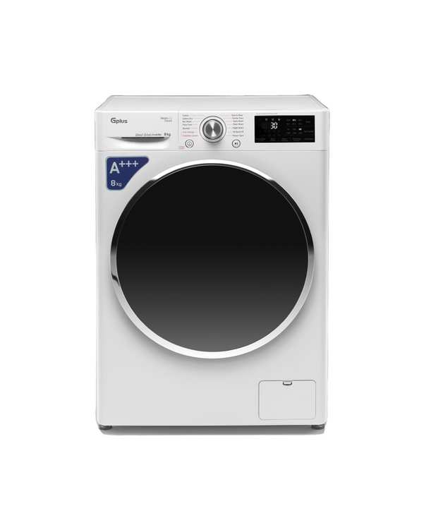 ماشین لباسشویی سفید جی پلاس Gplus مدل GWM-M880W ظرفیت 8 کیلوگرم