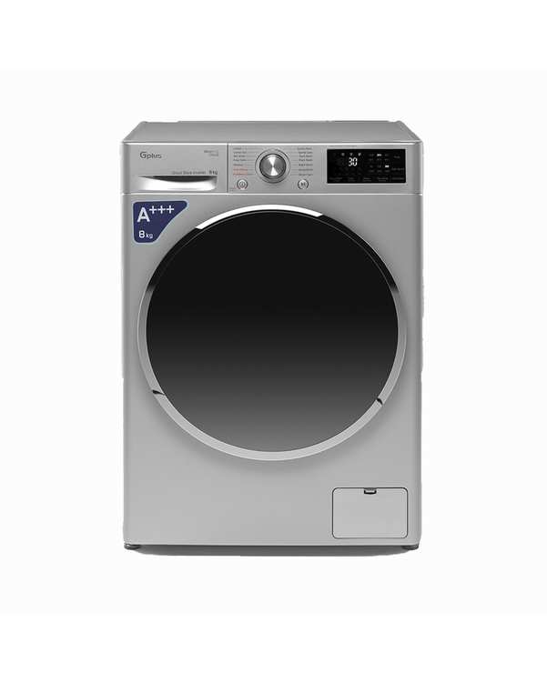 ماشین لباسشویی نقره ای جی پلاس Gplus مدل GWM-M880S ظرفیت 8 کیلوگرم