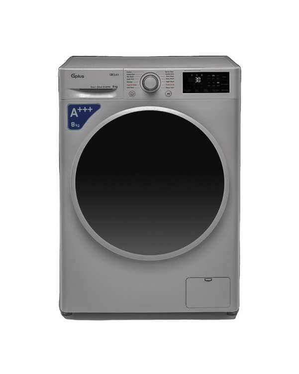 ماشین لباسشویی نقره ای جی پلاس Gplus مدل GWM-M870S ظرفیت 8 کیلوگرم