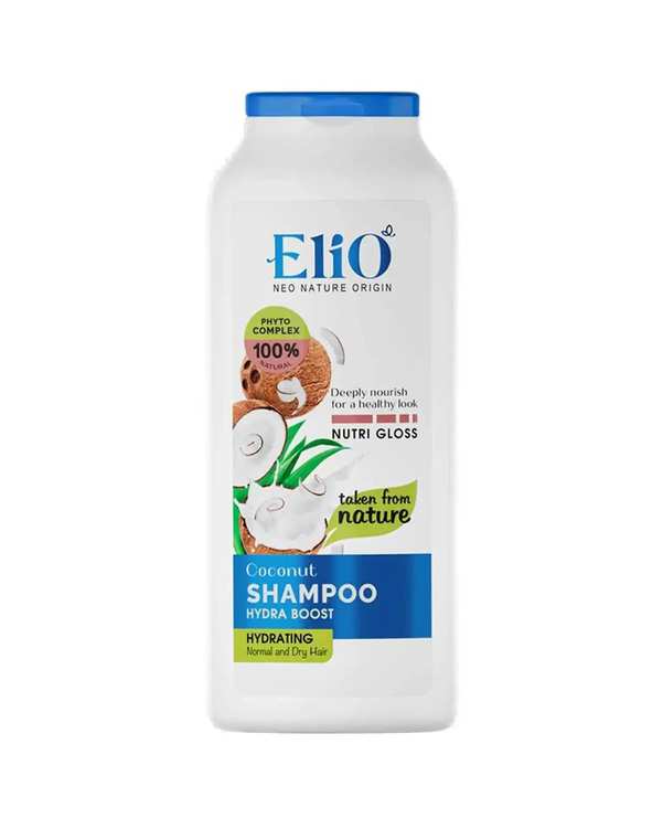 شامپو رطوبت رسان موی سر الیو Elio مناسب موهای نرمال حاوی روغن نارگیل 400ml