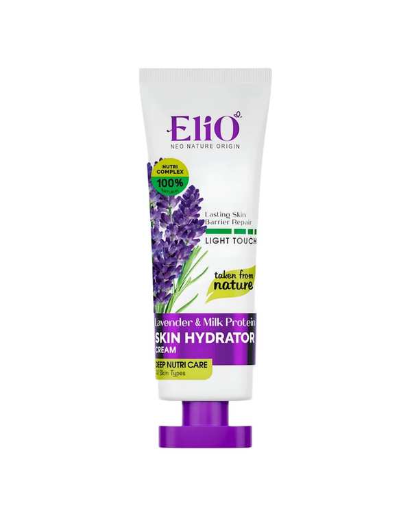 کرم مرطوب کننده الیو Elio مناسب انواع پوست حاوی عصاره اسطوخودوس و شیر 75ml