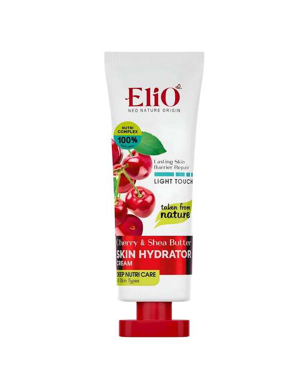 کرم مرطوب کننده الیو Elio مناسب انواع پوست حاوی عصاره گیلاس و شی باتر 75ml