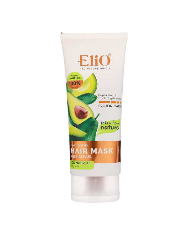 ماسک مو ترمیم کننده الیو Elio مناسب موهای خشک حاوی عصاره آووکادو 200ml