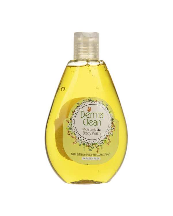 شامپو بدن مرطوب کننده درماکلین Derma Clean حاوی عصاره شکوفه بهار نارنج حجم 300ml