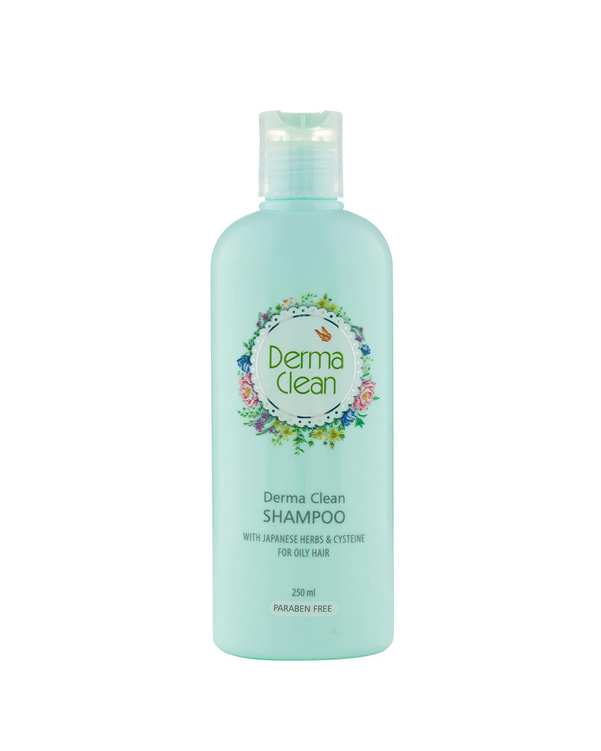 شامپو موهای چرب درماکلین Derma Clean حاوی عصاره گیاهان ژاپنی و سیستئین 250ml