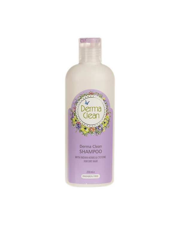 شامپو مو درماکلین Derma Clean مناسب موهای خشک حاوی عصاره گیاهان هندی و سیستئین 250ml