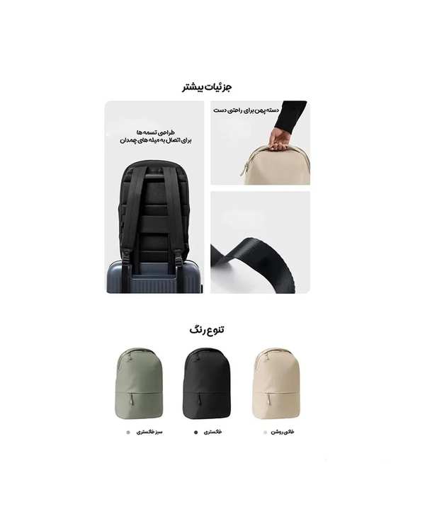 کوله پشتی مشکی شیائومی Xiaomi مدل Mijia Commuter BackPack mjtqb01rm - تصویر 5