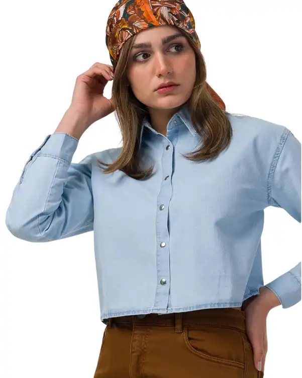 شومیز زنانه آبی نیواریا Nivarya کد 0080
