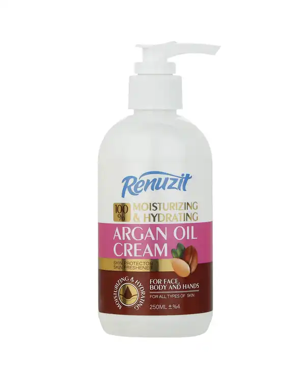 کرم آبرسان و مرطوب کننده پمپی رینوزیت Renuzit حاوی روغن آرگان 250ml