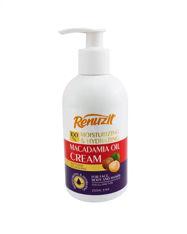 کرم آبرسان و مرطوب کننده پمپی رینوزیت Renuzit حاوی روغن ماکادمیا 250ml