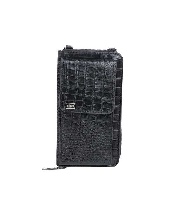 کیف پاسپورتی چرم مردانه مشکی صاد Saad مدل RZ5307