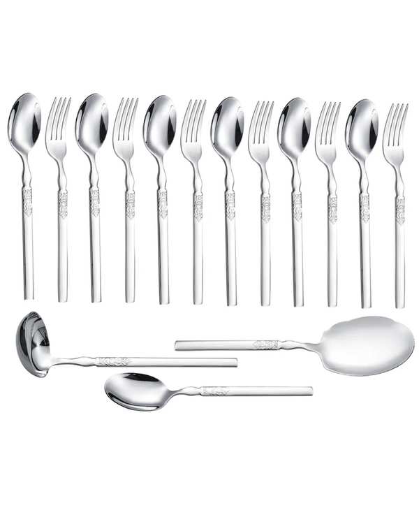 سرویس قاشق و چنگال 15 پارچه استیل جی فی نی GIFFINI مدل G-255