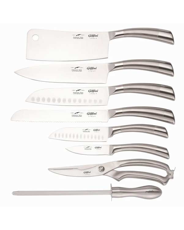 ست چاقو آشپزخانه 8 پارچه استیل جی فی نی GIFFINI مدل SS-01