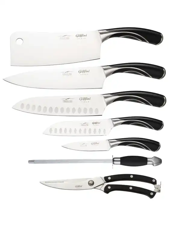 ست چاقو آشپزخانه 7 پارچه مشکی جی فی نی GIFFINI مدل G-01