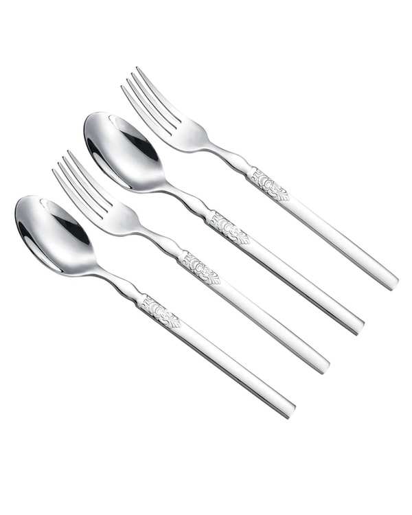 سرویس قاشق و چنگال 4 پارچه استیل جی فی نی GIFFINI مدل 55
