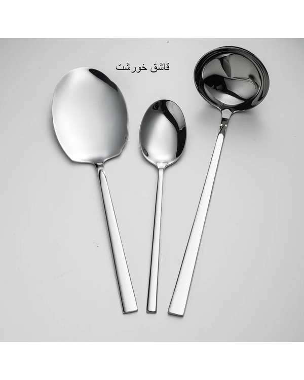 سرویس کفگیر و ملاقه 3 پارچه استیل جی فی نی GIFFINI مدل 53 - تصویر 3