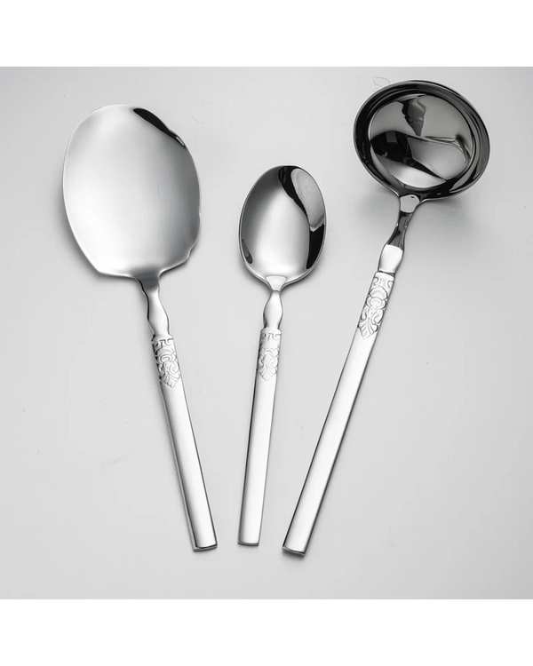 سرویس کفگیر و ملاقه 3 پارچه استیل جی فی نی GIFFINI مدل 55 - تصویر 2